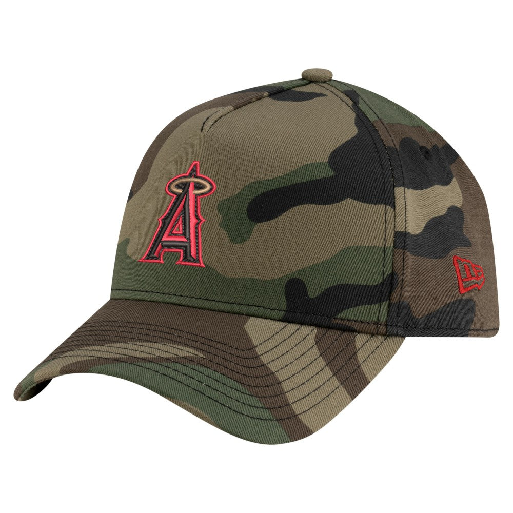 Los Angeles Angels New Era Woodland Team Pop 9FORTY A-Frame Adjustable Hat Online
