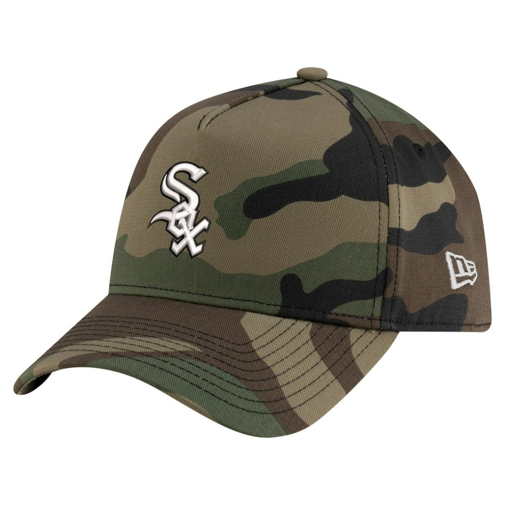 Chicago White Sox New Era Woodland Team Pop 9FORTY A-Frame Adjustable Hat Outlet