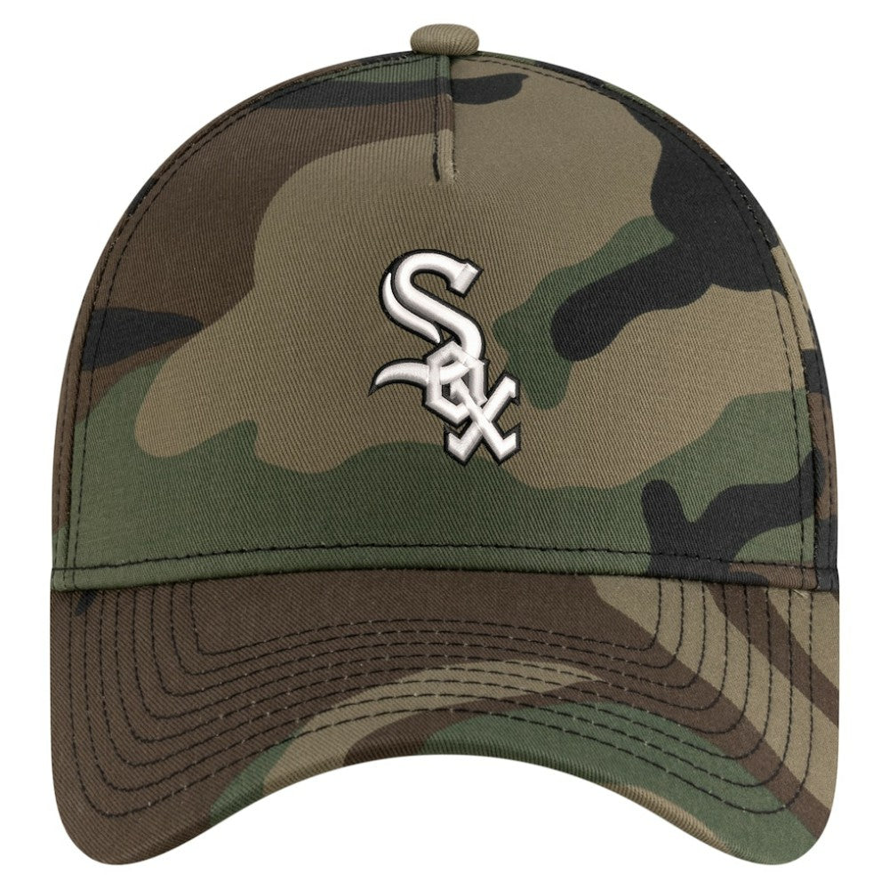 Chicago White Sox New Era Woodland Team Pop 9FORTY A-Frame Adjustable Hat Outlet