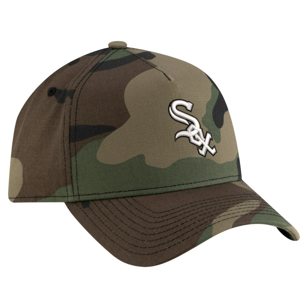 Chicago White Sox New Era Woodland Team Pop 9FORTY A-Frame Adjustable Hat Outlet