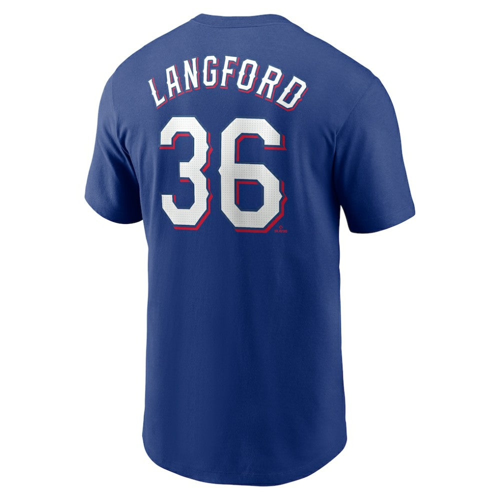 Wyatt Langford Texas Rangers Nike Fuse Name & Number T-Shirt Near Me