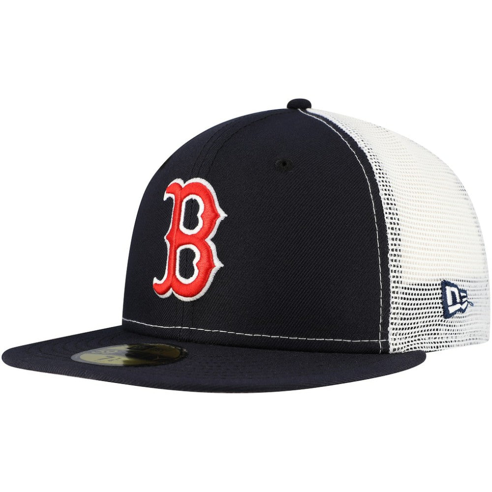 Boston Red Sox New Era Team Color 59FIFTY Trucker Fitted Hat Discount