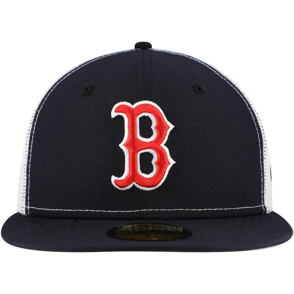 Boston Red Sox New Era Team Color 59FIFTY Trucker Fitted Hat Discount