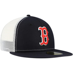 Boston Red Sox New Era Team Color 59FIFTY Trucker Fitted Hat Discount