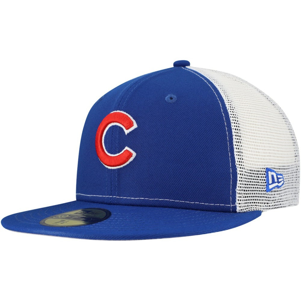 Chicago Cubs New Era Team Color 59FIFTY Trucker Fitted Hat for sale