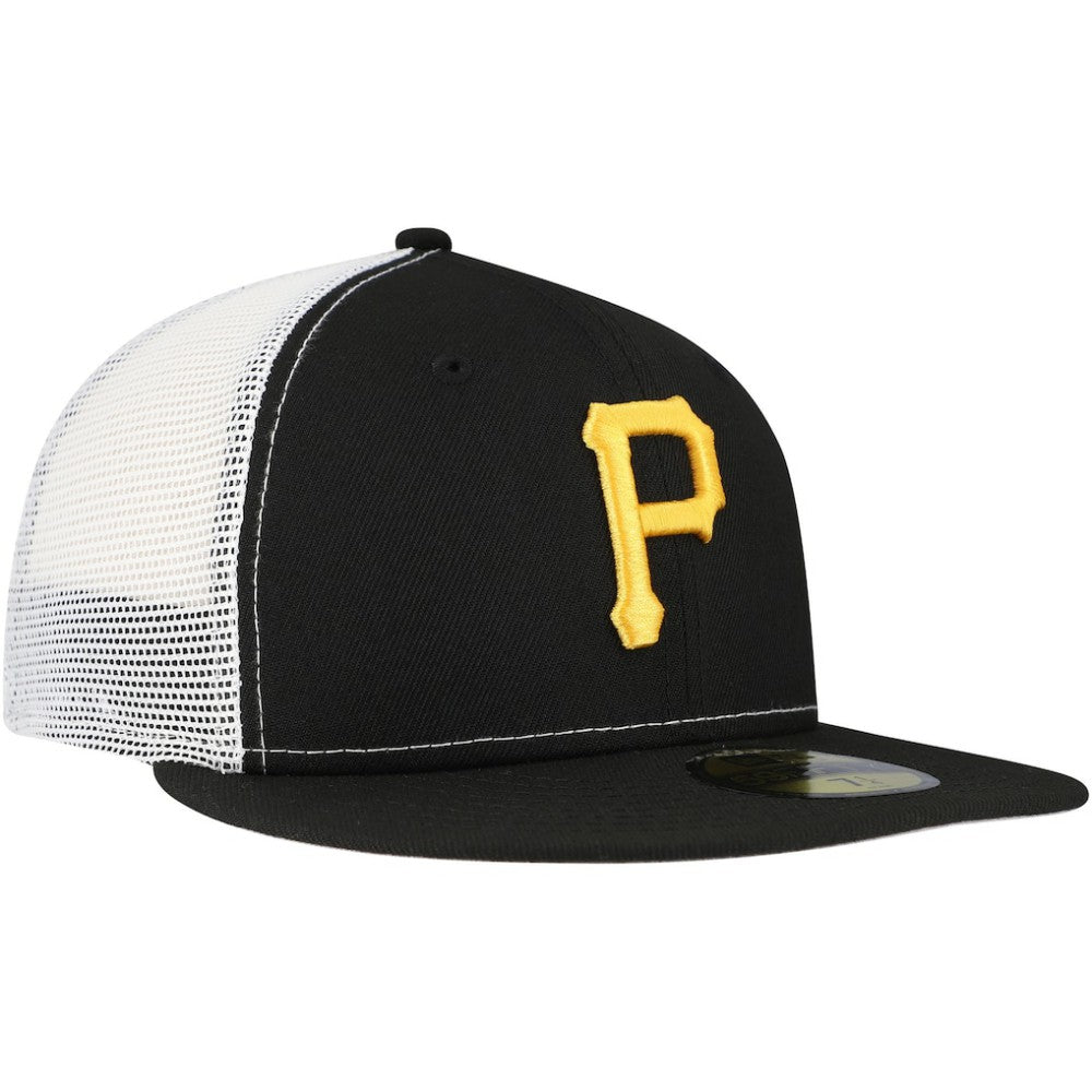 Pittsburgh Pirates New Era Team Color 59FIFTY Trucker Fitted Hat for sale