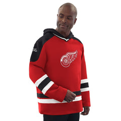 Detroit Red Wings Starter Hockey Pullover Hoodie - Red/Black | NHL Lifestyle