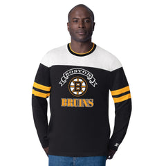 Boston Bruins Starter Blitz Durene Long Sleeve T-Shirt - Black | NHL Lifestyle