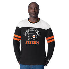 Philadelphia Flyers Starter Blitz Durene Long Sleeve T-Shirt - Black | NHL online