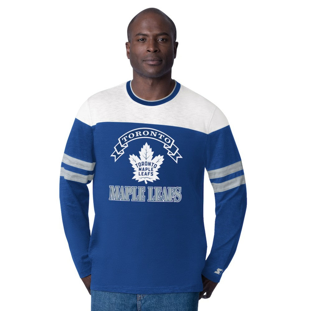 Toronto Maple Leafs Starter Blitz Durene Long Sleeve T-Shirt - Blue | NHL discount