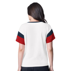 Washington Capitals G-III 4Her by Carl Banks Women's Rink Oversized Rhinestone V-Neck T-Shirt - White | NHL on sale