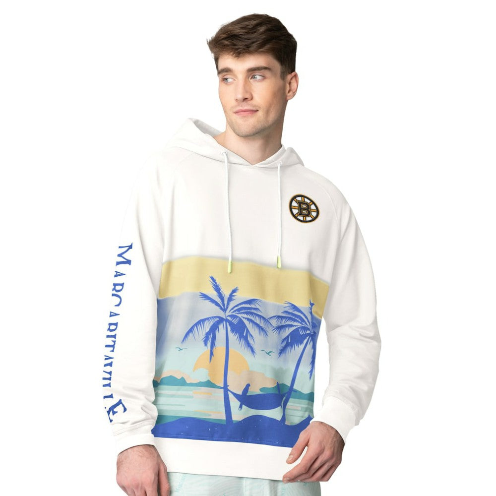 Boston Bruins Margaritaville Island Dream Peached Pullover Hoodie - Cream | NHL discount