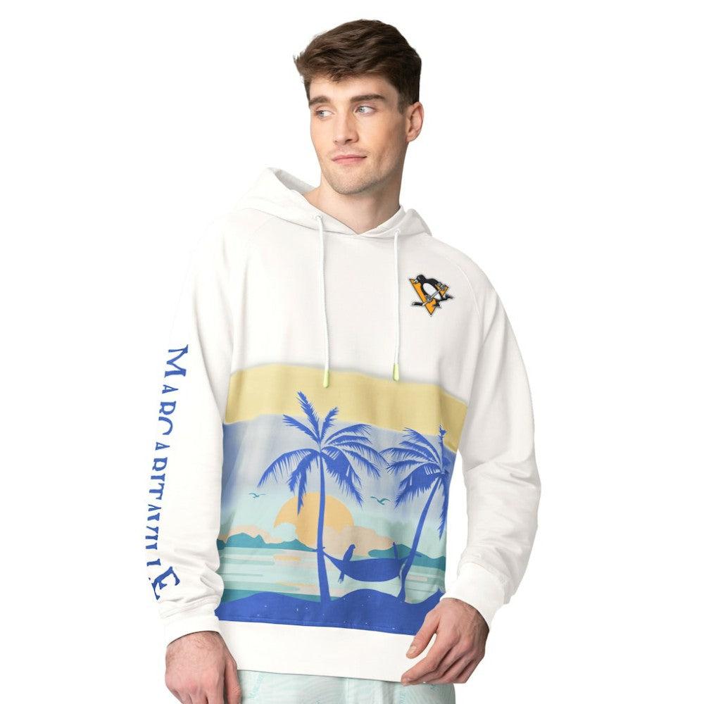 Pittsburgh Penguins Margaritaville Island Dream Peached Pullover Hoodie - Cream | NHL discount