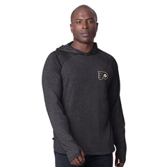 Philadelphia Flyers MSX by Michael Strahan Fast Track Raglan Long Sleeve Hoodie T-Shirt - Black | NHL discount