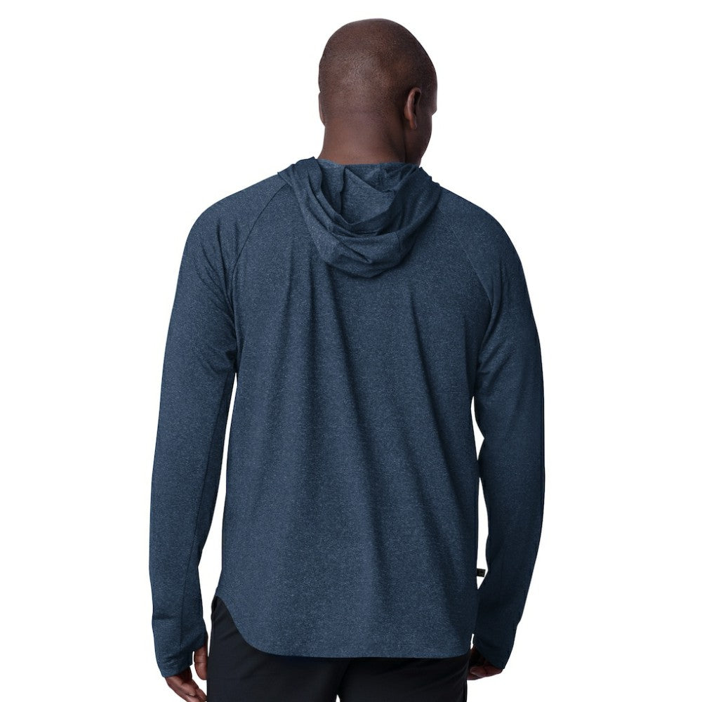 St. Louis Blues MSX by Michael Strahan Fast Track Raglan Long Sleeve Hoodie T-Shirt - Navy | NHL Clearance