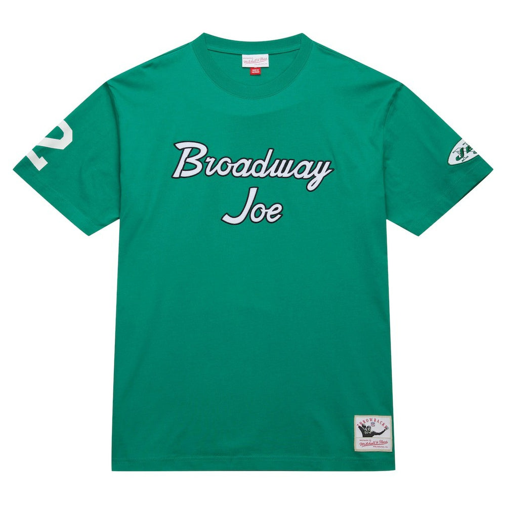 Joe Namath New York Jets Retired Player Nickname T-Shirt - Kelly Green - Mitchell & Ness