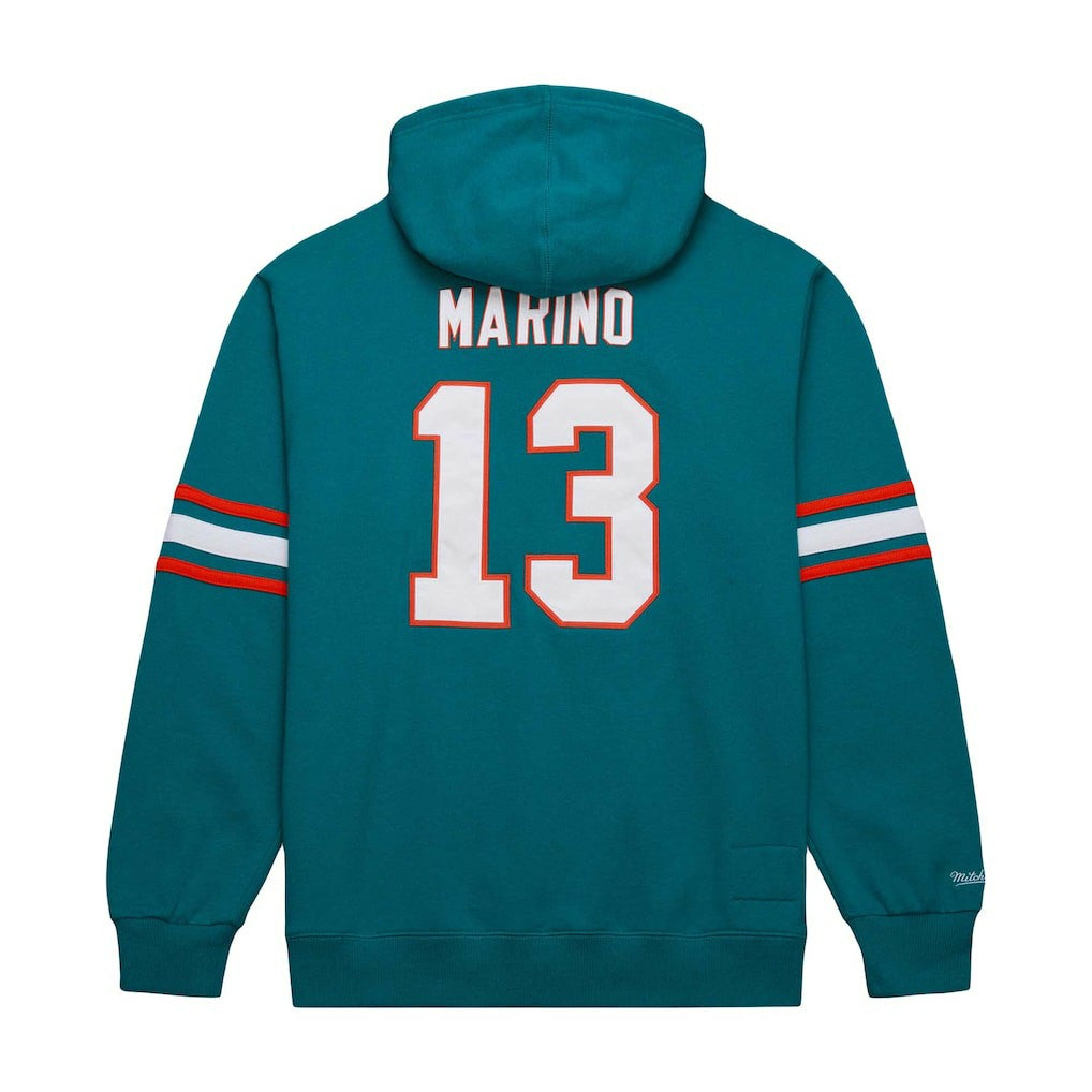 Dan Marino Miami Dolphins Retired Player Name & Number Pullover Hoodie - Aqua - Mitchell & Ness