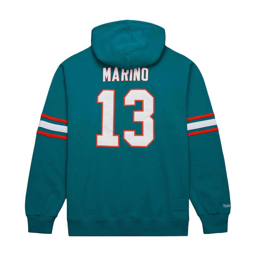 Dan Marino Miami Dolphins Retired Player Name & Number Pullover Hoodie - Aqua - Mitchell & Ness