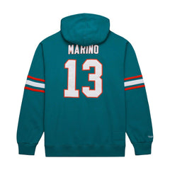 Dan Marino Miami Dolphins Retired Player Name & Number Pullover Hoodie - Aqua - Mitchell & Ness