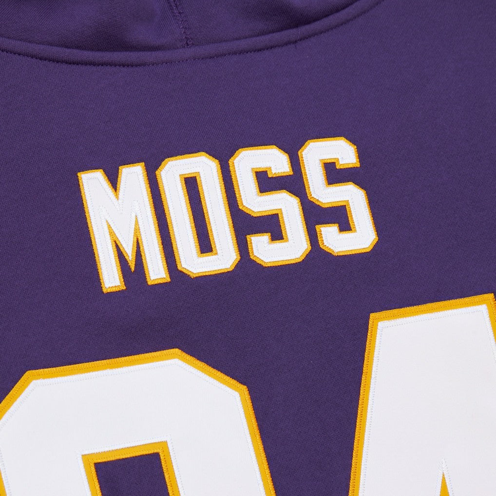 Randy Moss Minnesota Vikings Retired Player Name & Number Pullover Hoodie - Purple - Mitchell & Ness