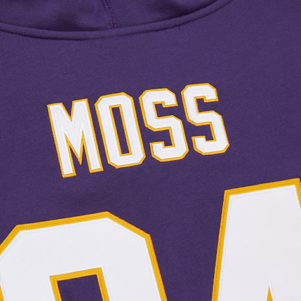 Randy Moss Minnesota Vikings Retired Player Name & Number Pullover Hoodie - Purple - Mitchell & Ness