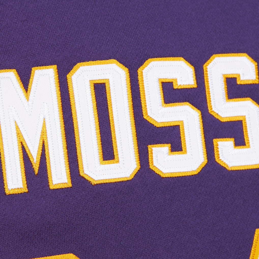 Randy Moss Minnesota Vikings Retired Player Name & Number Pullover Hoodie - Purple - Mitchell & Ness