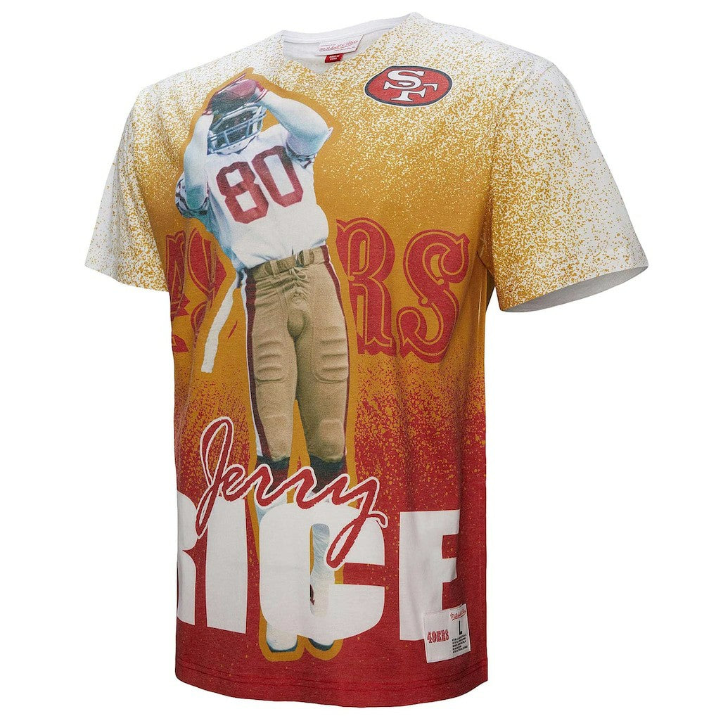 Jerry Rice San Francisco 49ers Burst Retired Player T-Shirt - Gray - Mitchell & Ness
