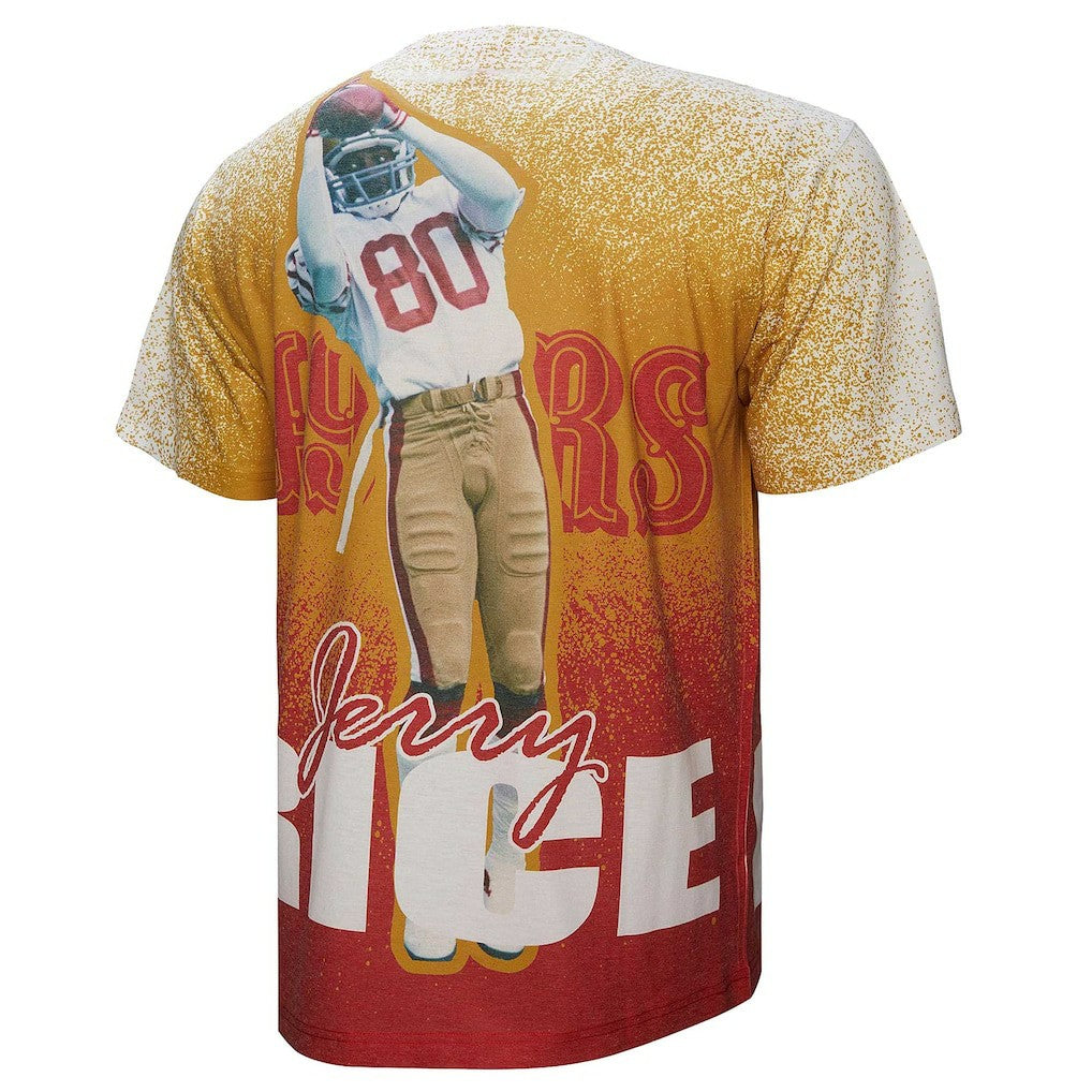 Jerry Rice San Francisco 49ers Burst Retired Player T-Shirt - Gray - Mitchell & Ness