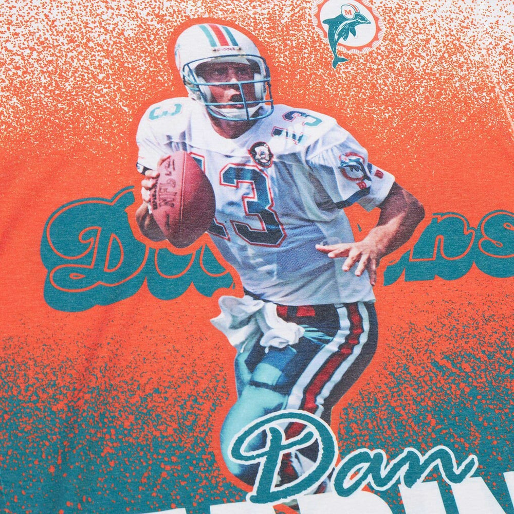 Dan Marino Miami Dolphins Burst Retired Player T-Shirt - White - Mitchell & Ness