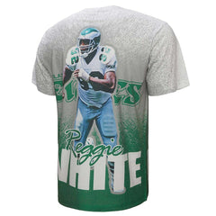 Reggie White Philadelphia Eagles Burst Retired Player T-Shirt - Gray - Mitchell & Ness