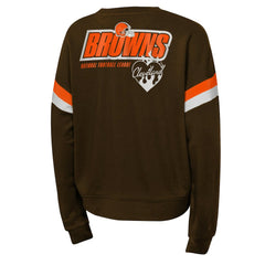 Cleveland Browns Girls Eternal Love Pullover Sweatshirt - Brown - NFL