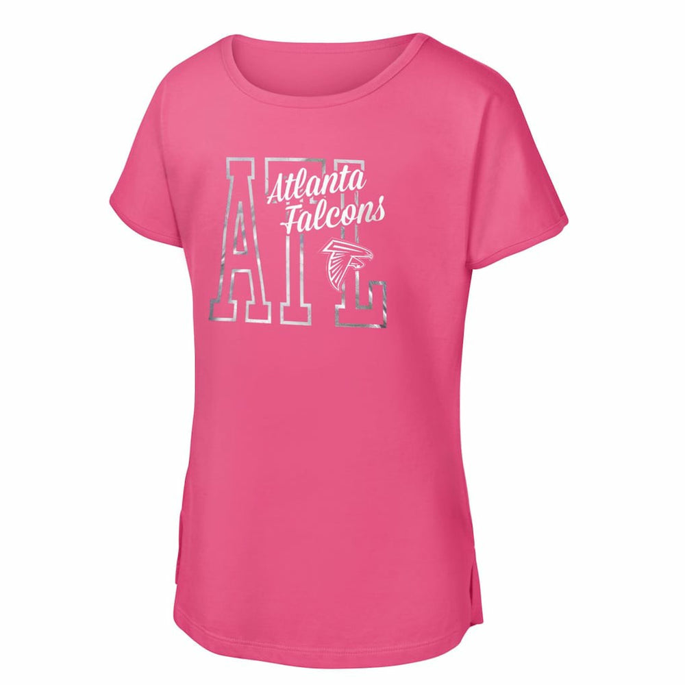 Atlanta Falcons Girls Youth Signal Caller Dolman T-Shirt - Pink - NFL