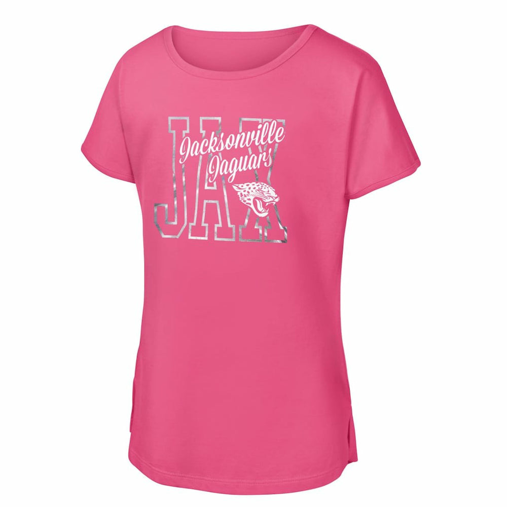 Jacksonville Jaguars Girls Youth Signal Caller Dolman T-Shirt - Pink - NFL
