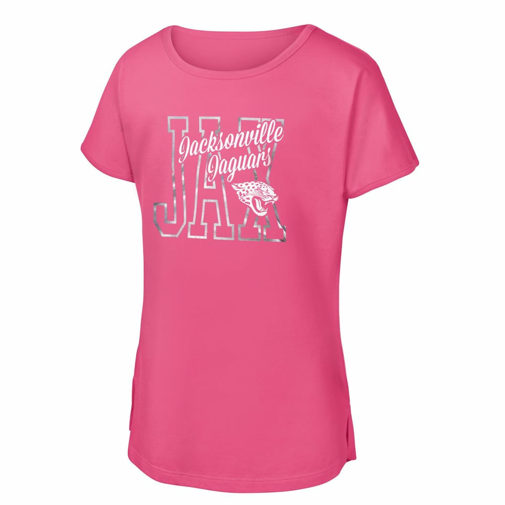 Jacksonville Jaguars Girls Youth Signal Caller Dolman T-Shirt - Pink - NFL