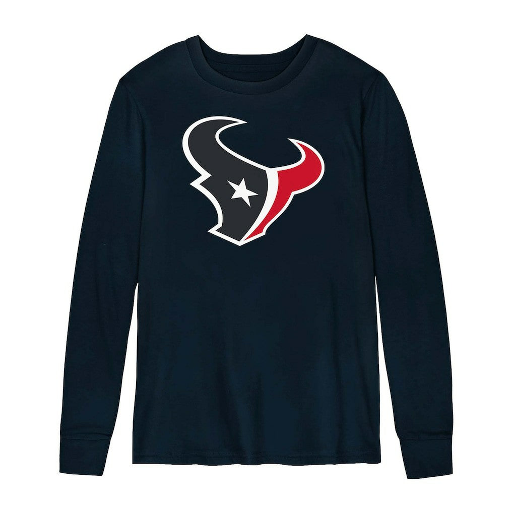 Houston Texans Preschool Primary Logo Long Sleeve T-Shirt - Navy - NFL