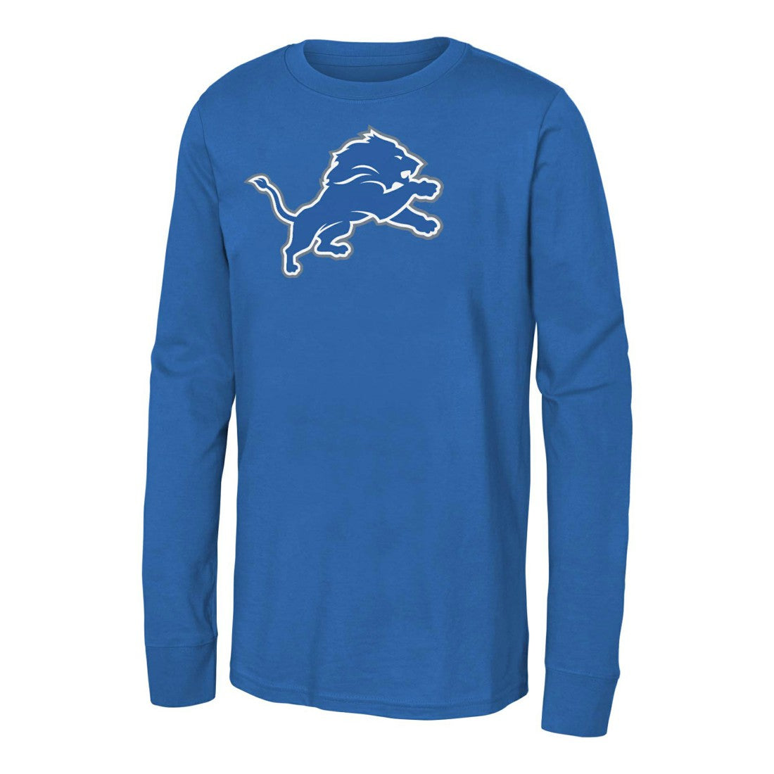 Detroit Lions Youth Primary Logo Long Sleeve T-Shirt - Blue - NFL