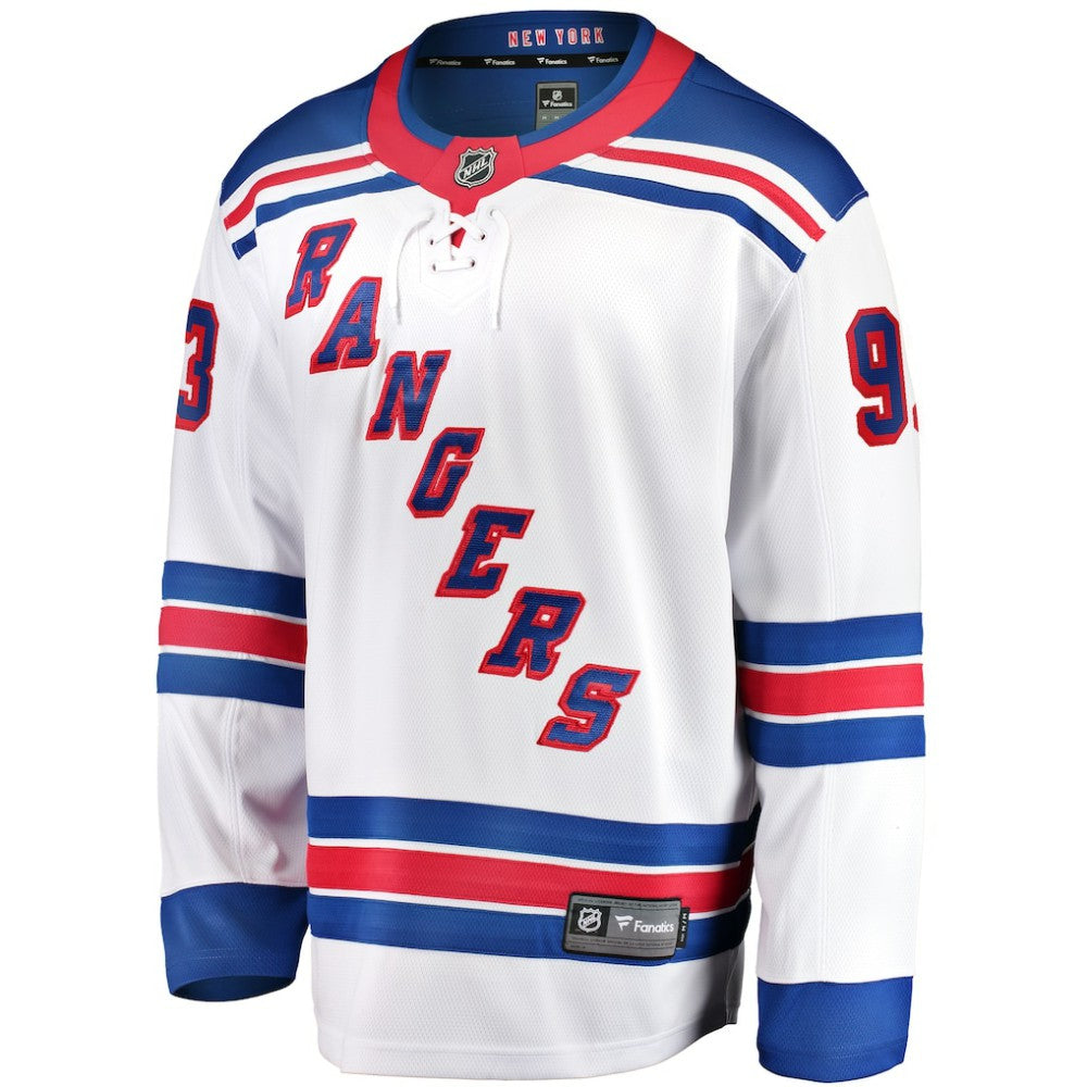 Mika Zibanejad New York Rangers Fanatics Away Premier Breakaway Player Jersey - White | Fanatics near me