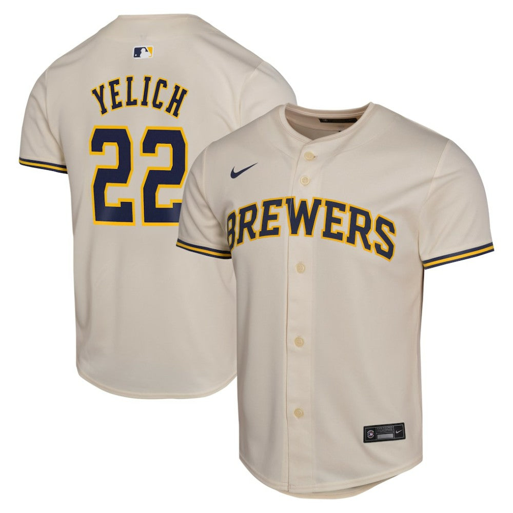Christian Yelich Milwaukee Brewers Nike Youth Home Game Player Jersey Outlet