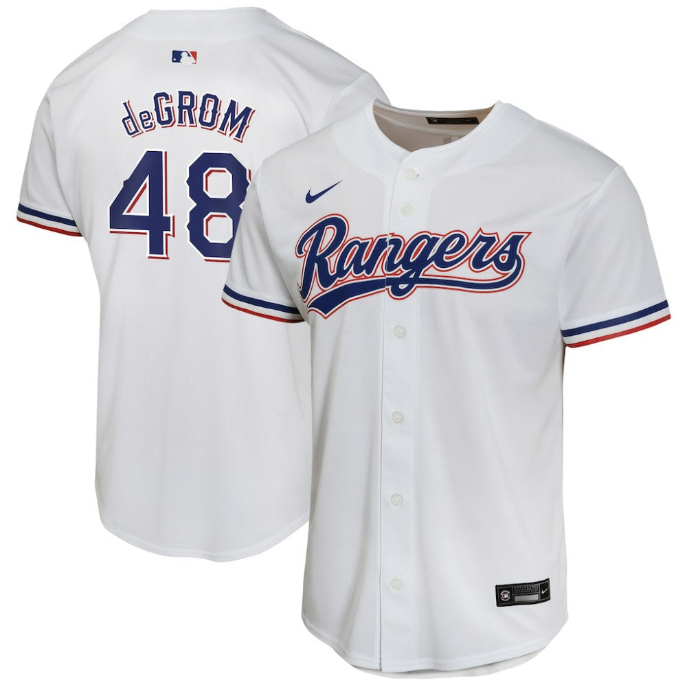 Jacob deGrom Texas Rangers Nike Youth Home Game Player Jersey for sale