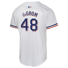 Jacob deGrom Texas Rangers Nike Youth Home Game Player Jersey for sale