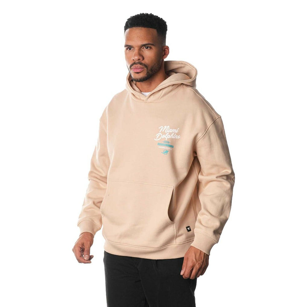 Miami Dolphins The Wild Collective Unisex Fleece Pullover Hoodie - Cream - NFL