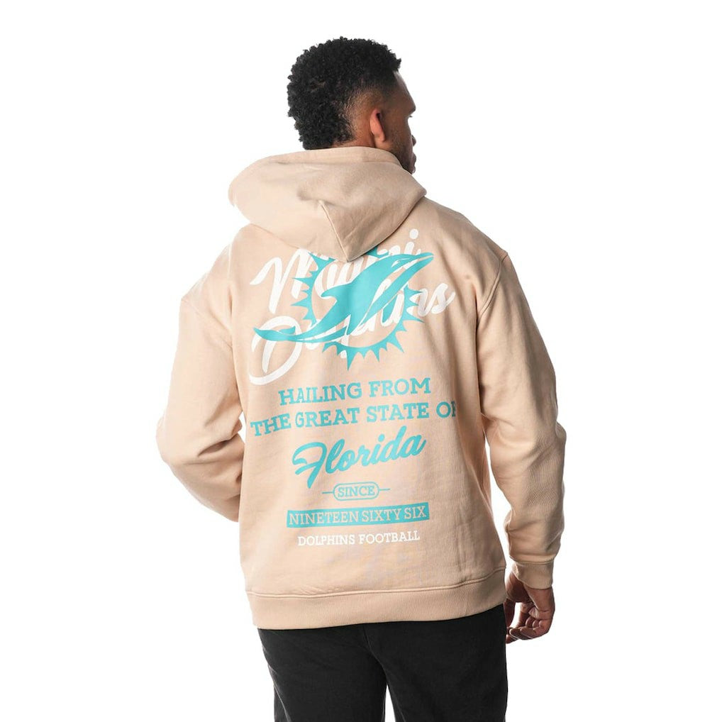 Miami Dolphins The Wild Collective Unisex Fleece Pullover Hoodie - Cream - NFL