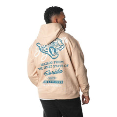 Jacksonville Jaguars The Wild Collective Unisex Fleece Pullover Hoodie - Cream - NFL