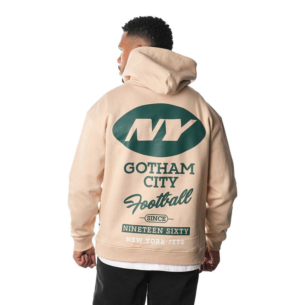 New York Jets The Wild Collective Unisex Fleece Pullover Hoodie - Cream - NFL