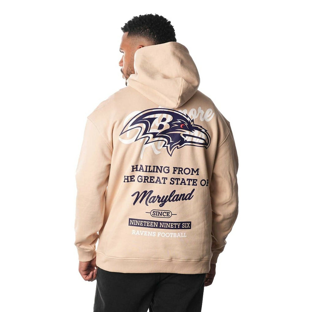 Baltimore Ravens The Wild Collective Unisex Fleece Pullover Hoodie - Cream - NFL