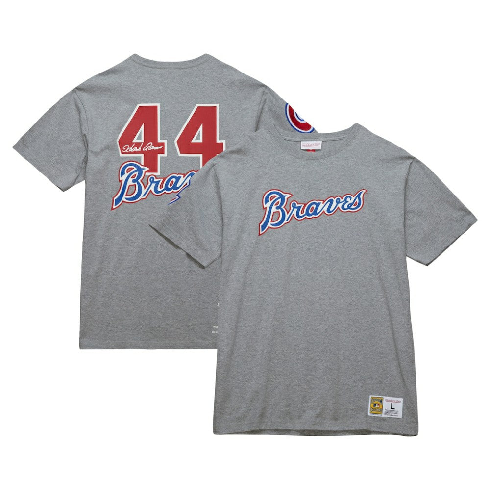 Hank Aaron Atlanta Braves Mitchell & Ness Cooperstown Collection Legends T-Shirt for sale