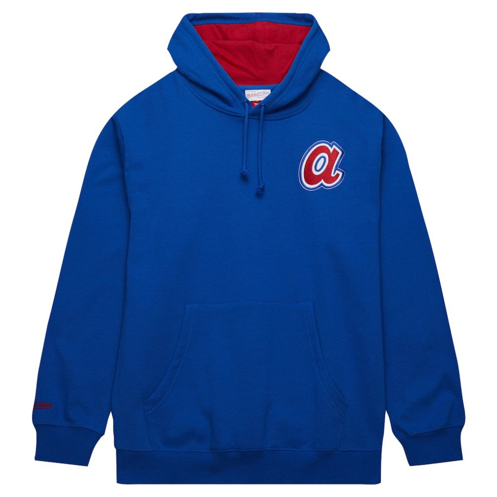 Hank Aaron Atlanta Braves Mitchell & Ness Vintage Logo Name & Number Pullover Hoodie Sale