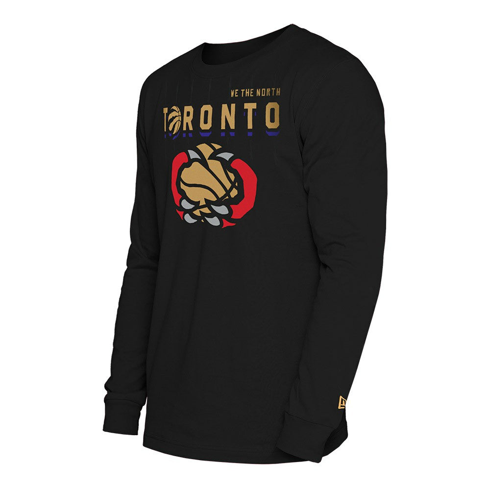 New Era Toronto Raptors 2024/25 City Edition Long Sleeve T-Shirt Black
