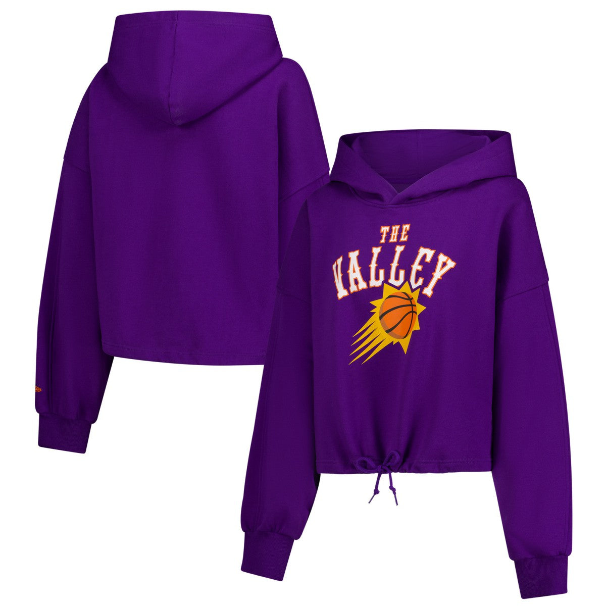 New Era Phoenix Suns Women's 2024/25 City Edition Cropped Pullover Hoodie Purple