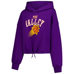 New Era Phoenix Suns Women's 2024/25 City Edition Cropped Pullover Hoodie Purple
